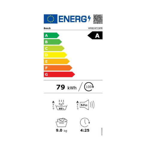 Série 8, Sèche-linge pompe à chaleur, 9 kg BOSCH WRB247C0FR - vue 7