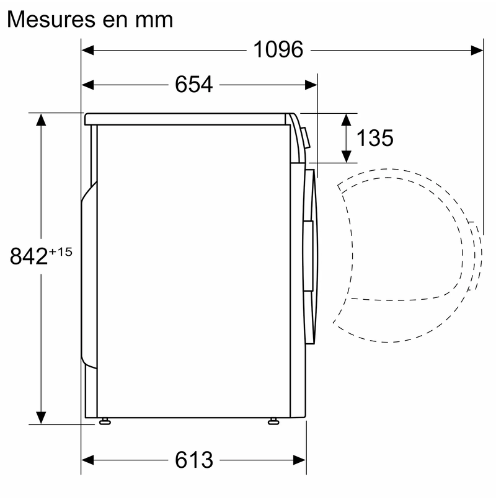 Série 4, Sèche-linge pompe à chaleur, 8 kg BOSCH WTH8300DFR - vue 9