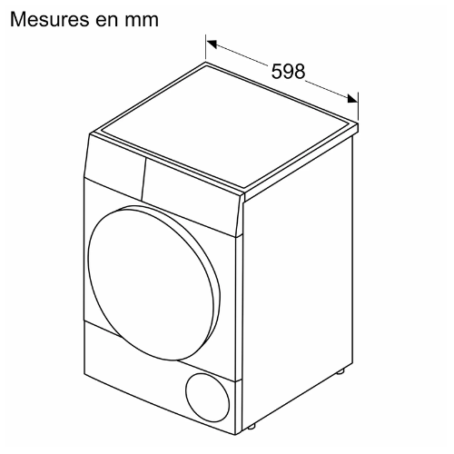 Série 4, Sèche-linge pompe à chaleur, 8 kg BOSCH WTH8300DFR - vue 10