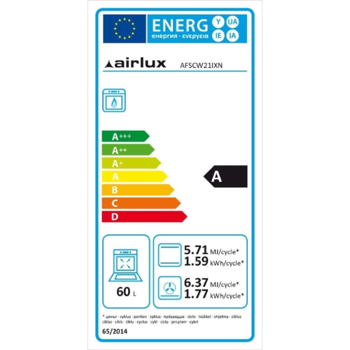 Four gaz Inox AIRLUX AFSCW21IXN - vue 3