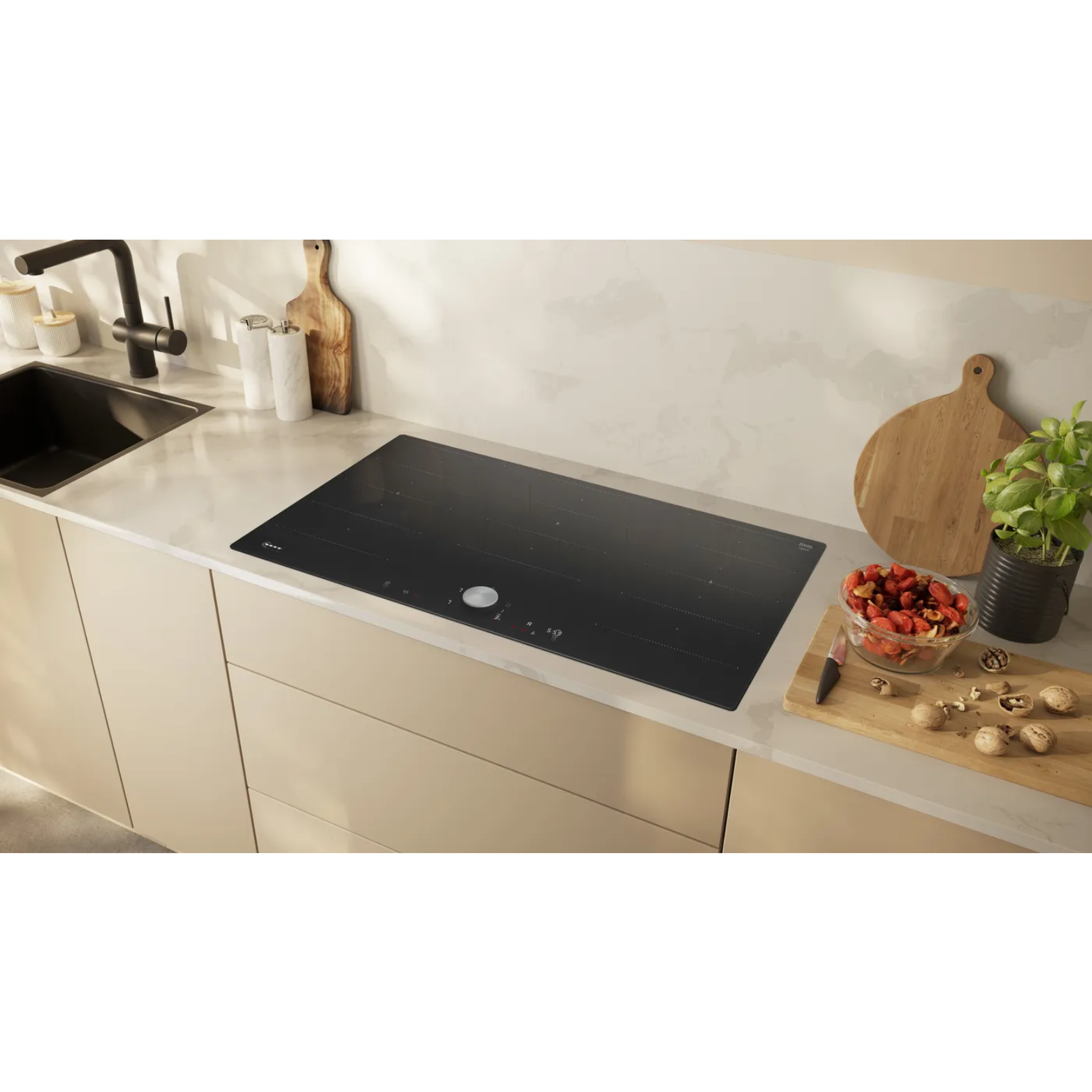 N 90, Table à induction, 90 cm, Noir, à fleur de plan NEFF T69PTX4L0 - vue 2