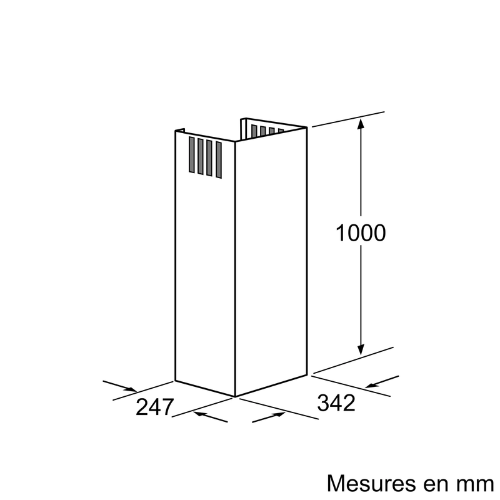 Rallonge Cheminée de Hotte Inox Neff Z5906N1 - vue 3