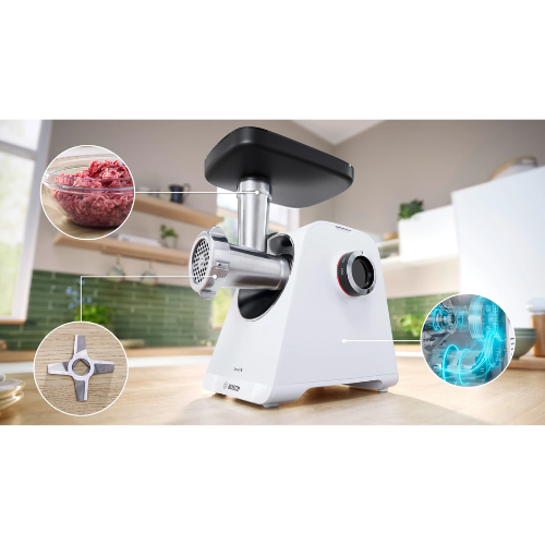 Série 6, Hachoir à viande, MultiPower, 2100 W, Blanc, blanc BOSCH MFWS607W - vue 3