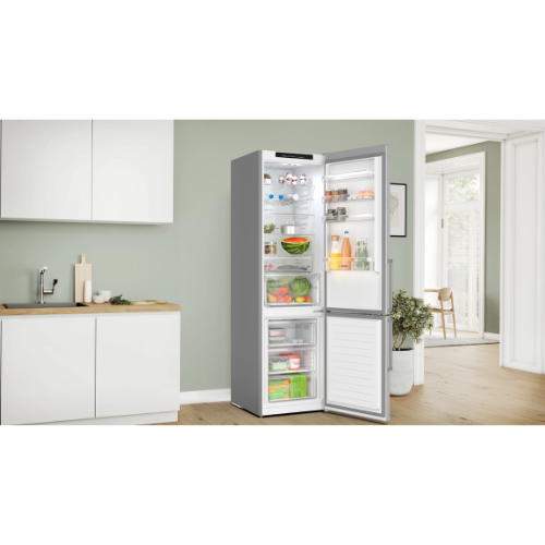 Série 4, Réfrigérateur combiné pose-libre, 203 x 60 cm, Couleur Inox BOSCH KGN39VLCT - vue 3