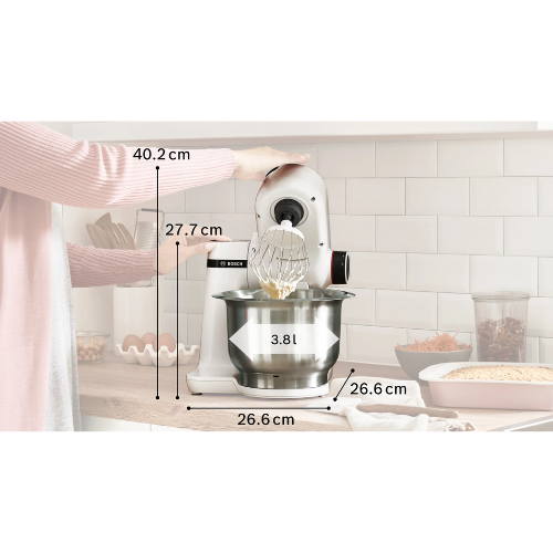 Série 2, Robot pâtissier, MUM, 700 W, Blanc, blanc BOSCH MUMS2EW00E - vue 3