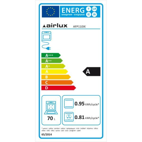 Four multifonction pyrolyse Inox AIRLUX AFP110IX - vue 3