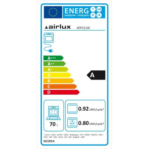 Four multifonction pyrolyse Inox AIRLUX AFP211IX - vue 3