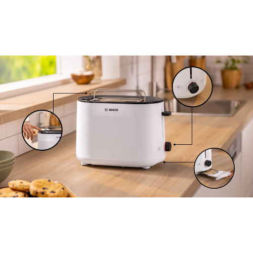 Toaster compact, MyMoment, Blanc BOSCH TAT2M121 - vue 4