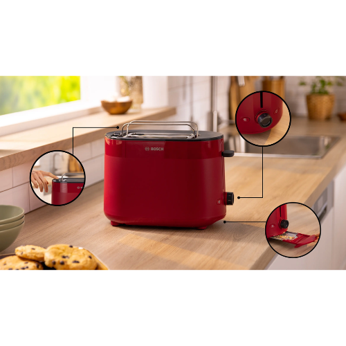 Toaster compact, MyMoment, Rouge BOSCH TAT2M124 - vue 2