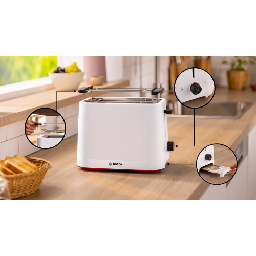 Toaster compact, MyMoment, Blanc BOSCH TAT3M121 - vue 2
