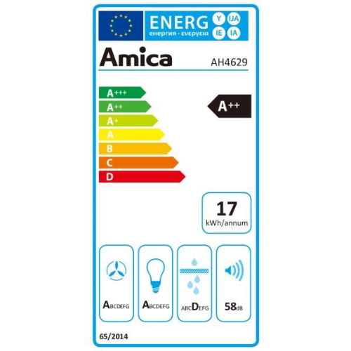 Hotte décorative murale AMICA AH4629 - vue 3