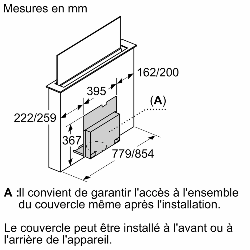 Installation des accessoires BOSCH DSZ1WW1M1 - vue 3