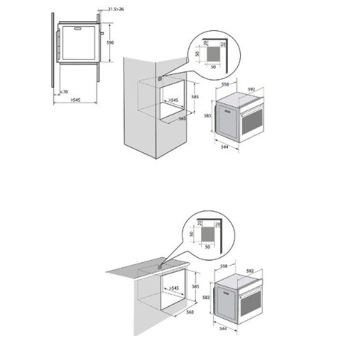 Four encastrable Brandt BXP5531XEM - vue 3