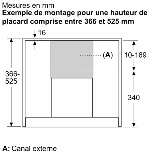 Cooker hood accessory, 187-360 mm, Black NEFF Z51IBN1S1
