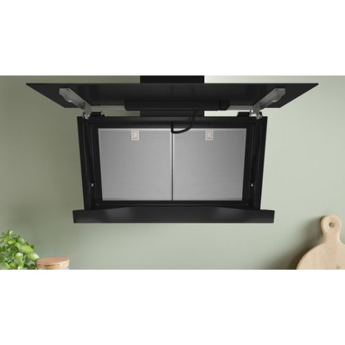 Série 8, Hotte murale, 90 cm, Noir avec finition en verre BOSCH DWK91LT60 - vue 3