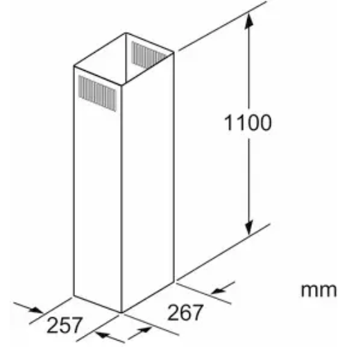Rallonge cheminée de hotte 110cm Inox NEFF Z5908N1 (#D654572) - vue 3