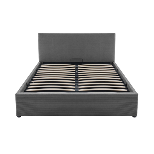 LIT COFFRE VENUS COTELE GRIS 160x200CM EURODESIGN VENUSGRIS160 - vue 3