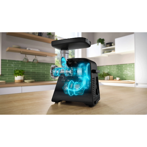 Série 6, Hachoir à viande, MultiPower, 2100 W, Noir, argent métallisé BOSCH MFWS682B - vue 2