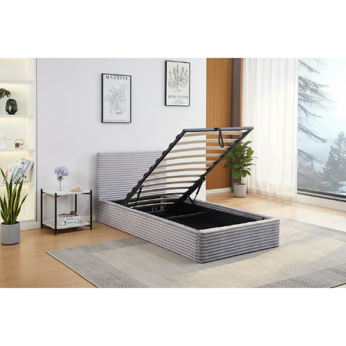 LIT COFFRE MAIA COTELE GRIS 90x190cm EURODESIGN L91CT-G90 - vue 3