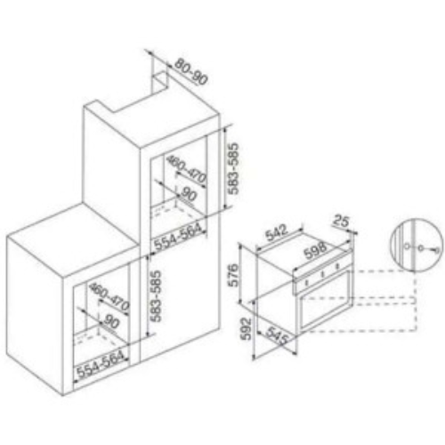 Four gaz noir AIRLUX AFSCW21BKN - vue 3