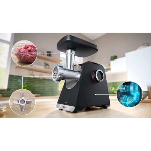 Série 6, Hachoir à viande, MultiPower, 2100 W, Noir, argent métallisé BOSCH MFWS660B - vue 3