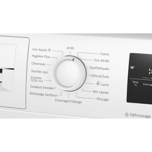 Série 4, Lave-linge front, 9 kg, 1200 trs/min BOSCH WAN24209F - vue 3