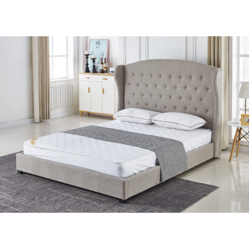 LIT BERGERAC TAUPE 160x200 cm EURODESIGN 1102T160 - vue 3