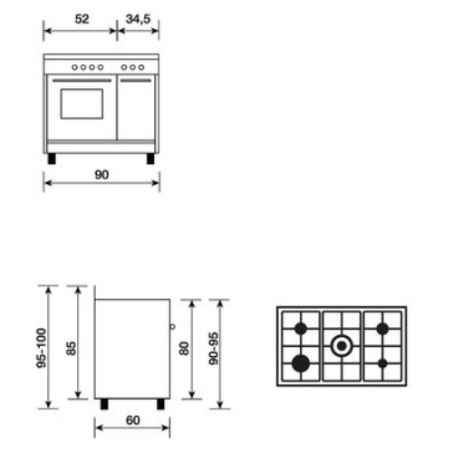 Cuisinière Butanette GLEM GA960PCGBR - vue 3