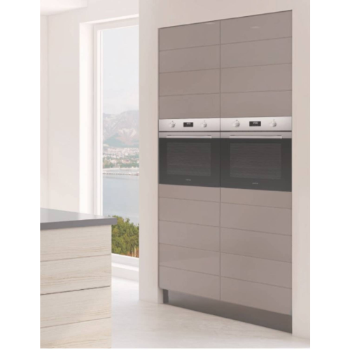 Four multifonction émail lisse Inox anti-trace/verre noir AIRLUX AFE106IX - vue 3