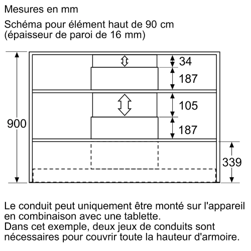 Accessoire pour hottes encastrable BOSCH DWZ0IB5N0 - vue 3