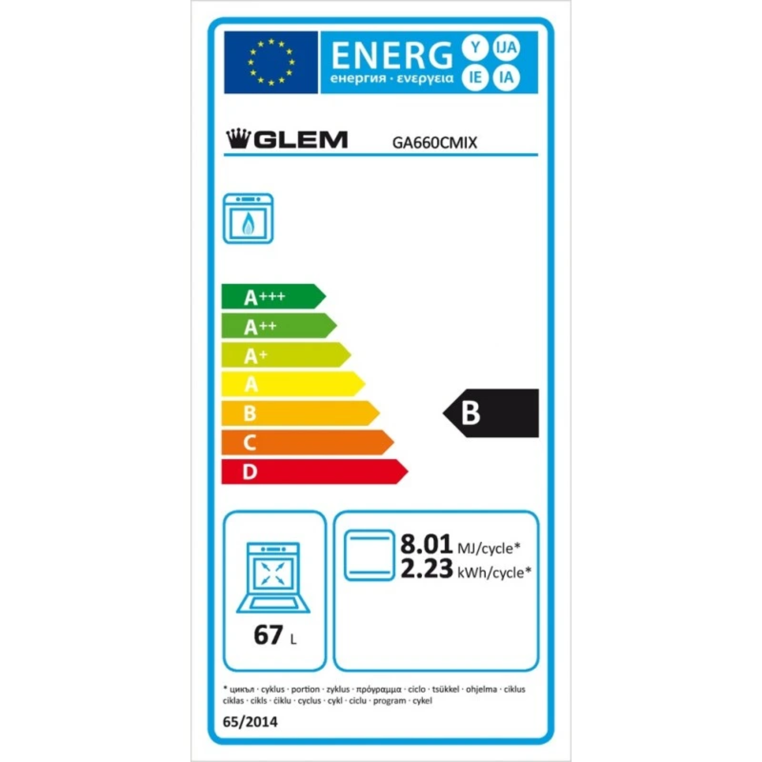 Cuisiniére GLEM GA660CMIX - vue 3