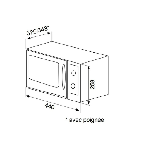 Four micro-ondes combiné 20 litres Glem GMF202WH - vue 2