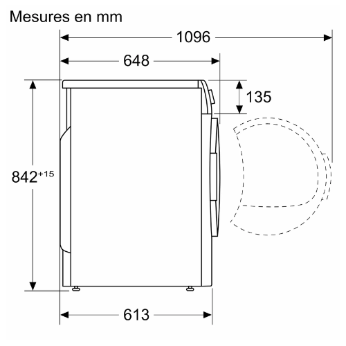 Série 6, Sèche-linge pompe à chaleur, 8 kg BOSCH WQG133DTFR - vue 9