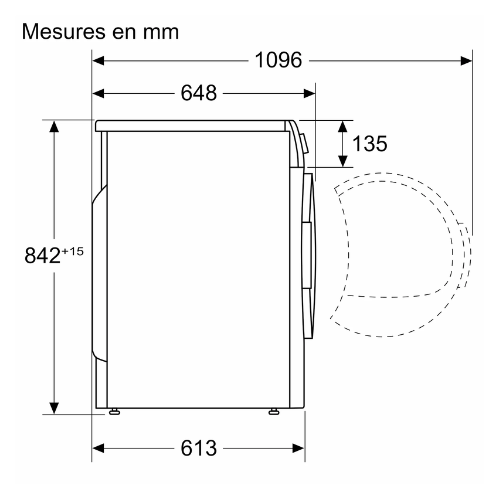 Série 6, Sèche-linge pompe à chaleur, 8 kg BOSCH WQG24502FR - vue 8