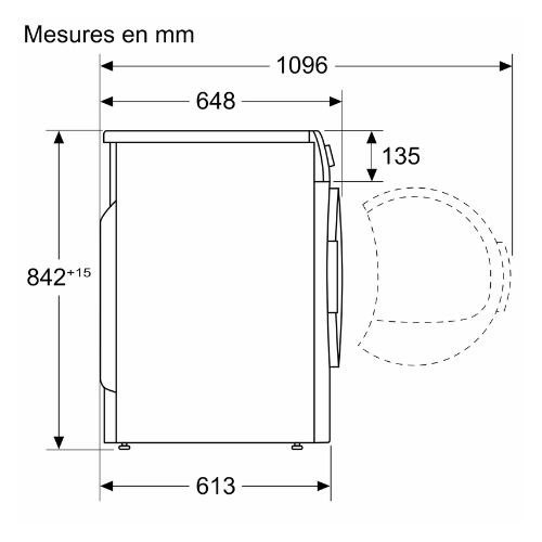 Série 6, Sèche-linge pompe à chaleur, 9 kg BOSCH WQG13500FR - vue 7