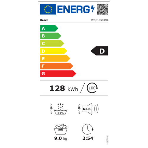 Série 6, Sèche-linge pompe à chaleur, 9 kg BOSCH WQG13500FR - vue 9