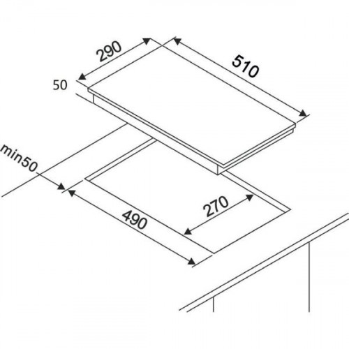 Table de cuisson AMICA AE2020X - vue 2
