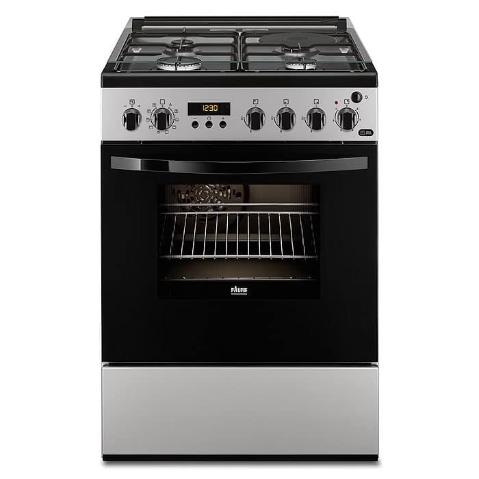 Cuisinière Mixte gaz/électrique 4 foyers 60x60 Multifonction FAURE FCM656HPSAEM
