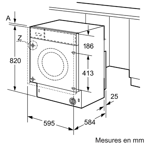 Série 6, Lave-linge séchant, 7/4 kg BOSCH WKD28543FR - vue 4