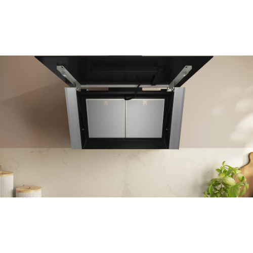 N 50, Hotte murale, 80 cm, Noir avec finition en verre NEFF D85IFN1S0 - vue 4
