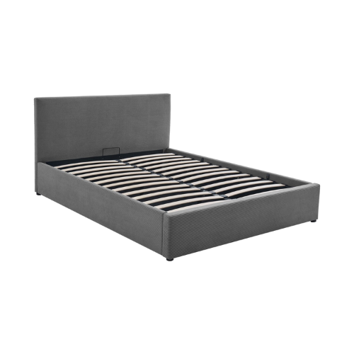 LIT COFFRE VENUS COTELE GRIS 160x200CM EURODESIGN VENUSGRIS160 - vue 4