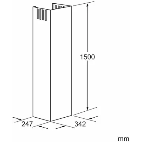 Rallonge Cheminée de Hotte Inox Neff Z5916N1 - vue 4