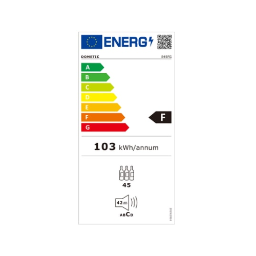 Cave a vin double zone porte en verre Dometic E45FG - vue 4