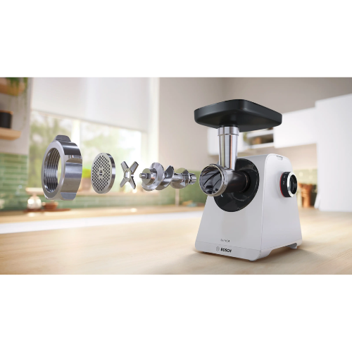 Série 4, Hachoir à viande, MultiPower Series 4, 1900 W, Blanc, blanc BOSCH MFWS420W - vue 4