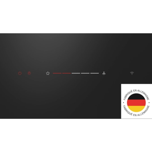 Série 8, Hotte murale, 90 cm, Noir avec finition en verre BOSCH DWK91LT60 - vue 4