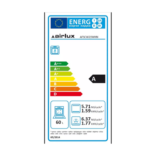Four gaz blanc AIRLUX AFSCW21WHN - vue 4