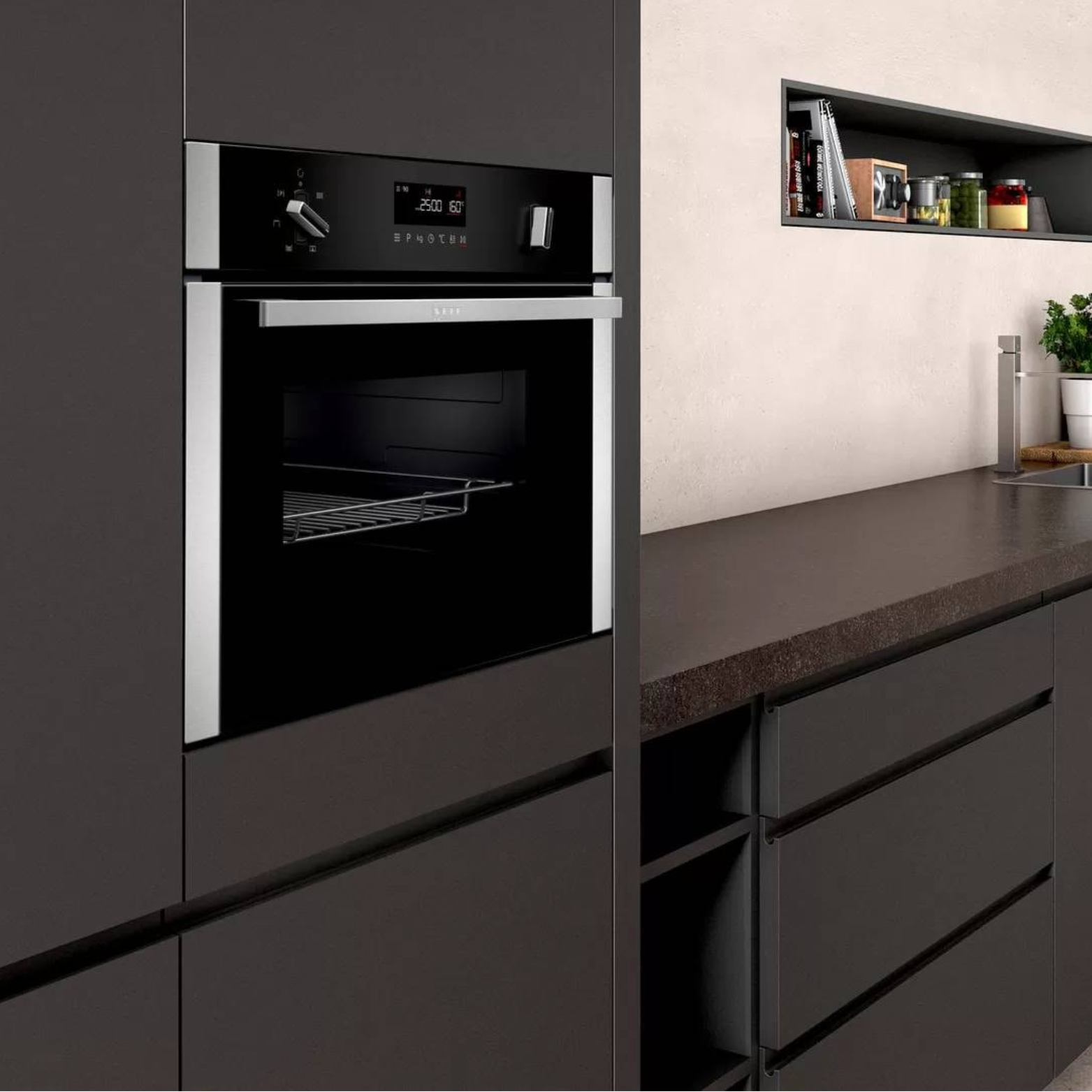Four intégrable compact avec fonction micro-ondes inox Neff C1AMG84N0 - vue 2