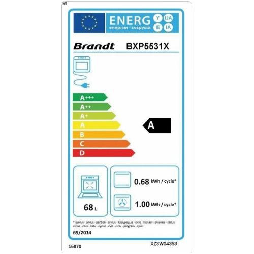 Four encastrable Brandt BXP5531XEM - vue 4