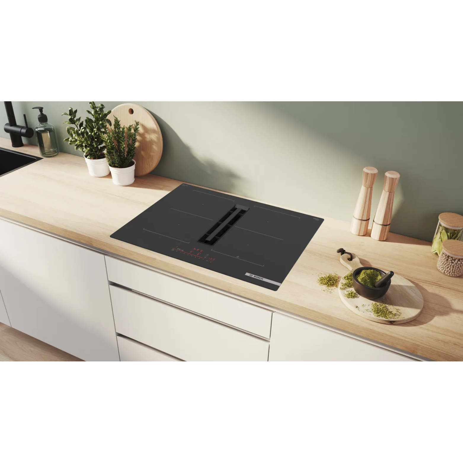 Série 6, Table induction aspirante, 70 cm, sans cadre BOSCH PVQ711H26E - vue 2