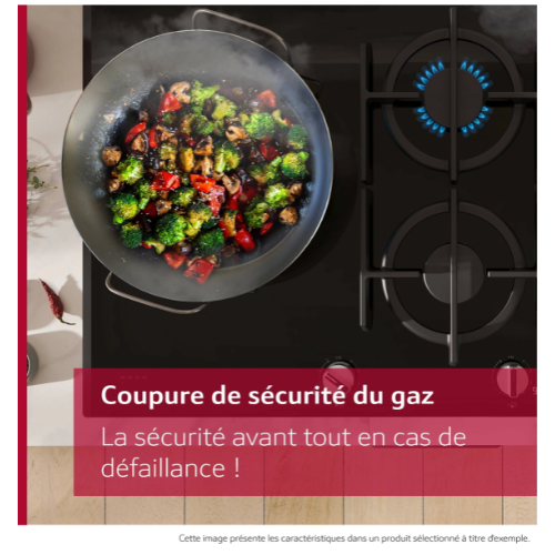 N 50, Table gaz, 60 cm, Verre trempé, Noir NEFF T26NKC4S0 - vue 2